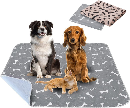 Reusable Puppy Training Pads – Washable Waterproof Pet Pee Mats with Non-Slip Backing (2 Pack)